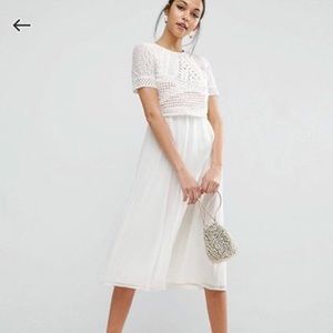 ASOS Heavy Applique crop top dress